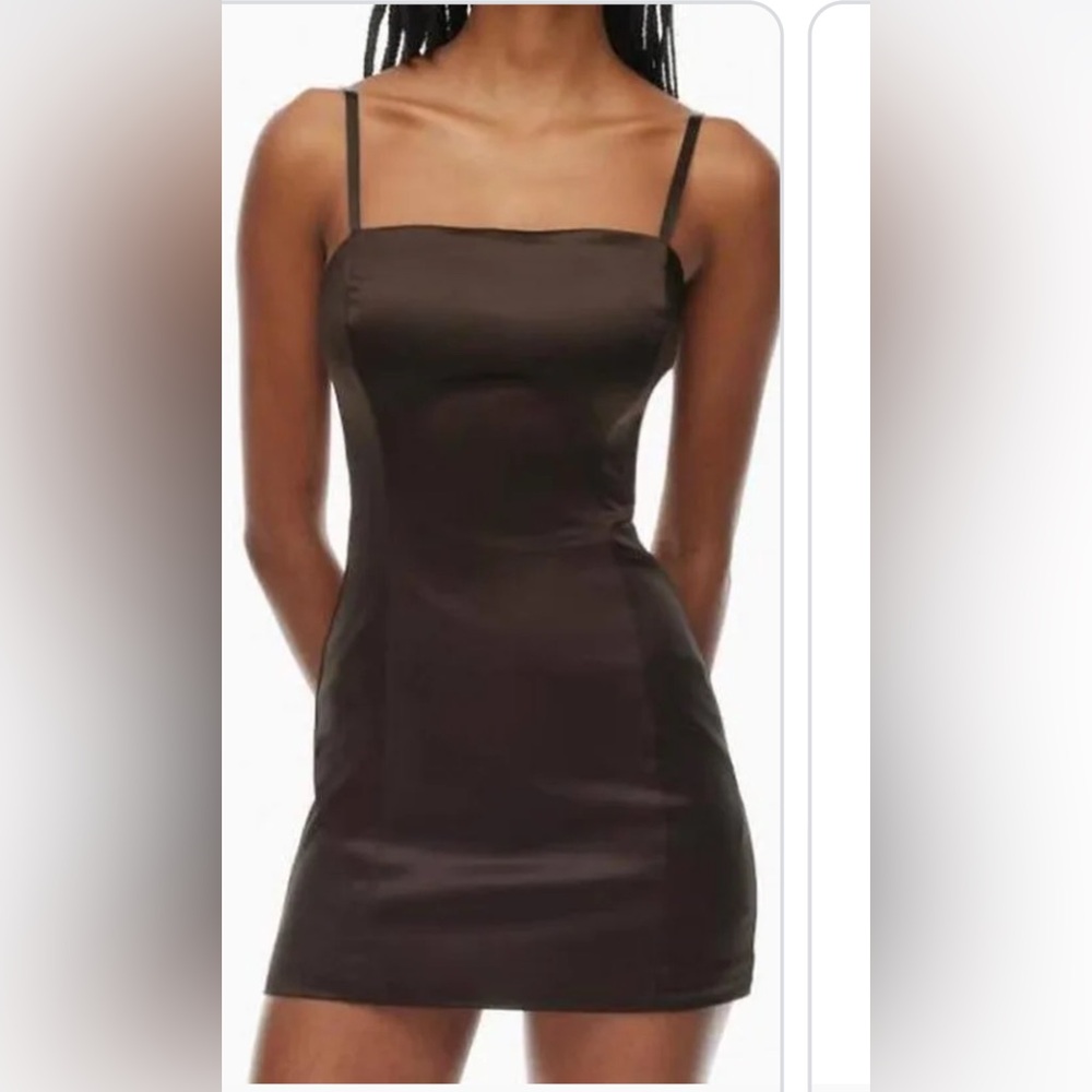 Aritzia Brown Leather Dress